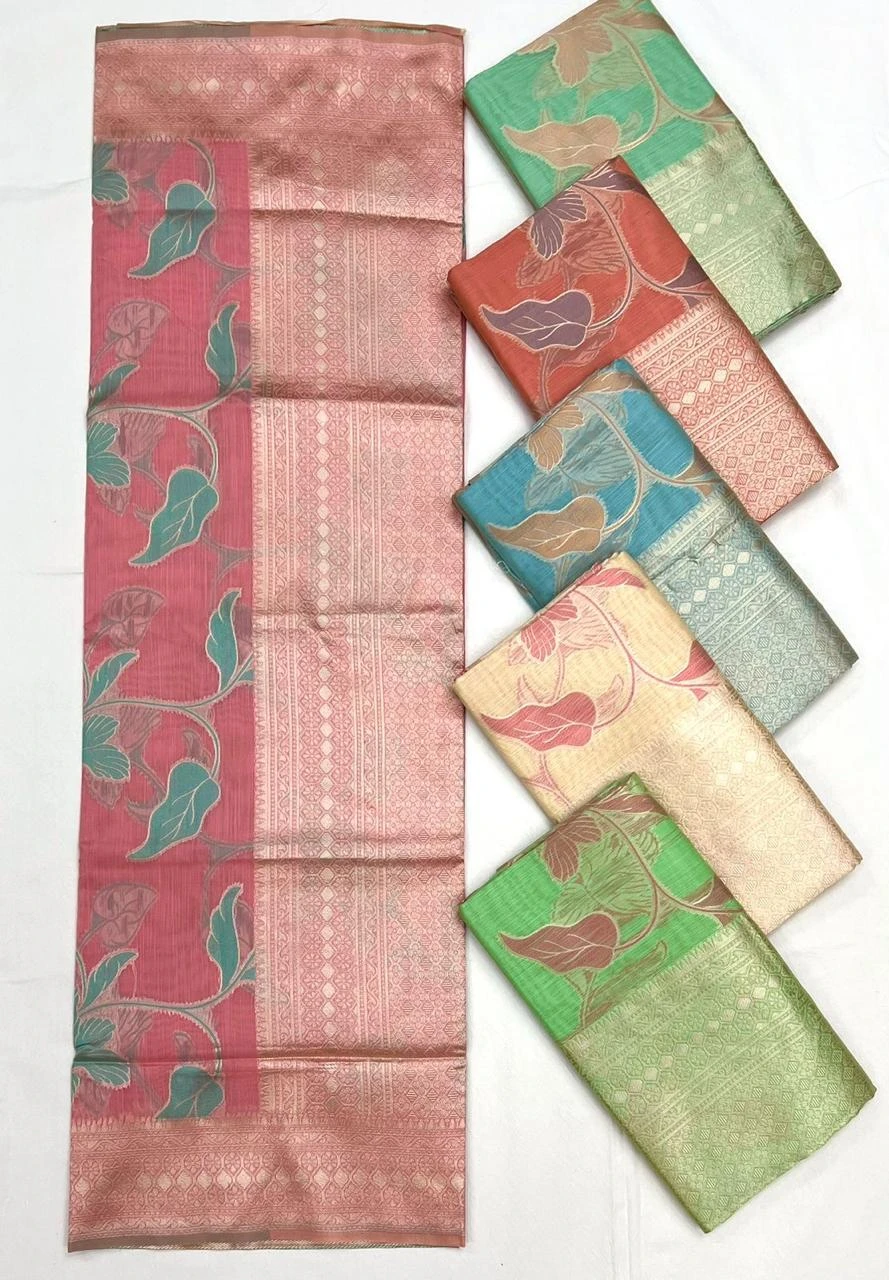 Rajbeer Kapri Linen Handloom Weaving Linen Wholesale Fancy Sarees Catalog — Wholesale Sarees, MPA wholesale from Surat - Gallery Image 13